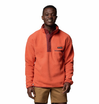Columbia Men's Helvetia II Regular Fit Half Snap Fleece-BRICK RED - Borderland Muff