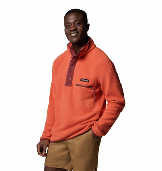 Columbia Men's Helvetia II Regular Fit Half Snap Fleece-BRICK RED - Borderland Muff