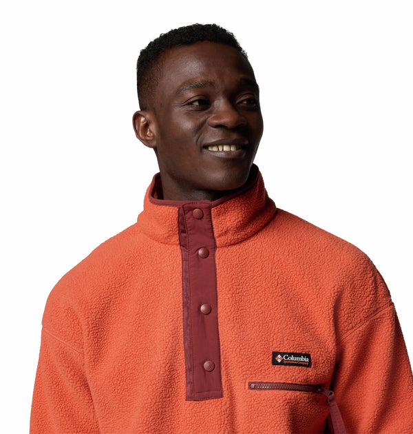 Columbia Men's Helvetia II Regular Fit Half Snap Fleece-BRICK RED - Borderland Muff