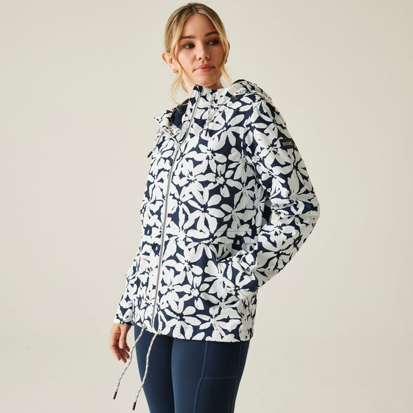 Regatta Ladies Waterproof Breathable Bayletta Walking Hiking Jacket -NAVY WHITE - Borderland Muff