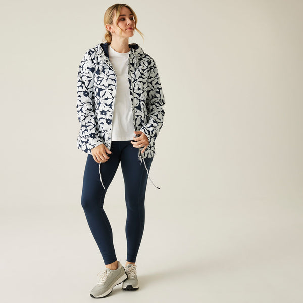 Regatta Ladies Waterproof Breathable Bayletta Walking Hiking Jacket -NAVY WHITE - Borderland Muff