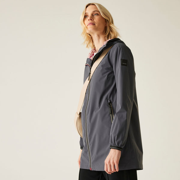 Regatta Ladies Waterproof Breathable Lioka Jacket-GREY - Borderland Muff