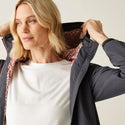 Regatta Ladies Waterproof Breathable Lioka Jacket-GREY - Borderland Muff