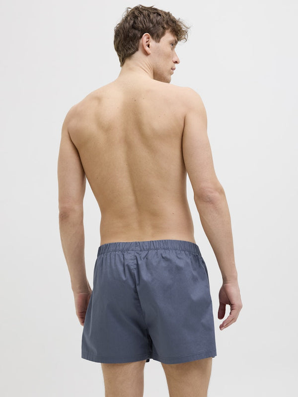 Jack & Jones Mens Milano Comfort 100% Cotton Elasticated Woven 3 Pack Boxers - Borderland Muff