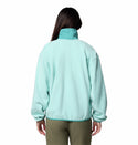 Columbia Ladies Sequoia Grove Cropped 1/2 Zip Overhead Fleece-TEAL - Borderland Muff