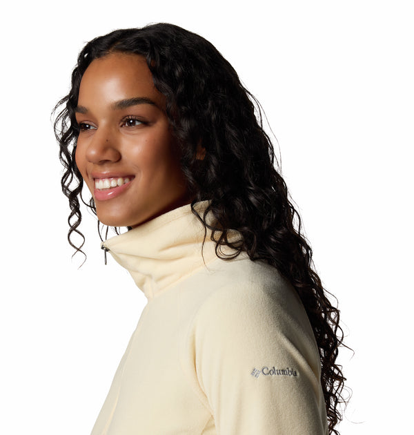 Columbia Ladies Glacial IV Lightweight Warm Half Zip Fleece-LEMON - Borderland Muff