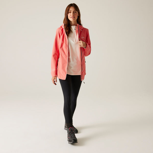 Hamara IV Women's Waterproof Breathable Windproof Hiking Jacket – Eco-Friendly-PEACH - Borderland Muff
