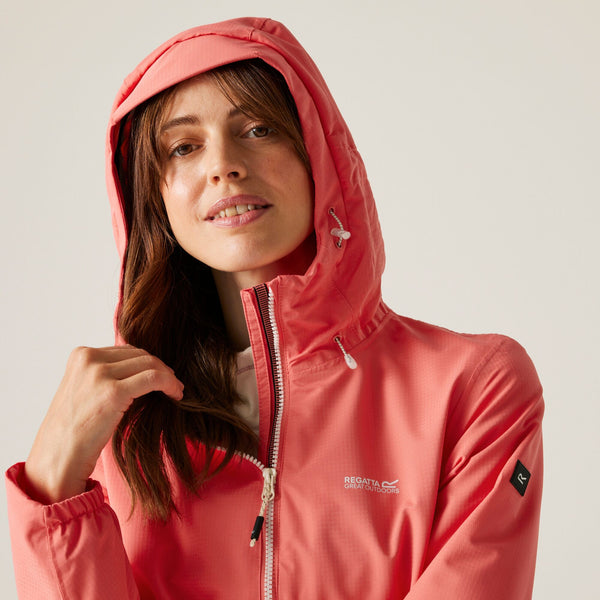 Hamara IV Women's Waterproof Breathable Windproof Hiking Jacket – Eco-Friendly-PEACH - Borderland Muff