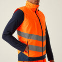 Regatta Mens Pro Hi Vis Waterproof, Windproof, Breathable Insulated Work Bodywarmer - Borderland Muff