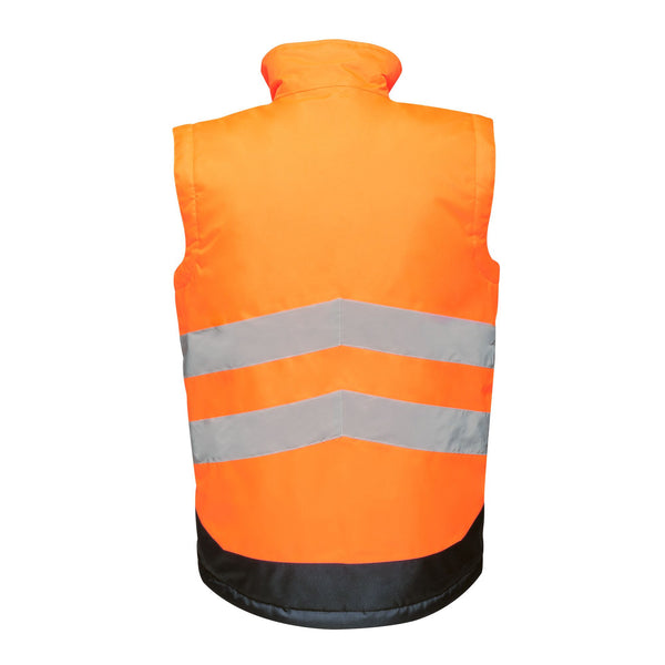 Regatta Mens Pro Hi Vis Waterproof, Windproof, Breathable Insulated Work Bodywarmer - Borderland Muff