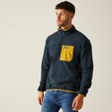 Regatta Mens Frankie Half Zip Fleece-NAVY - Borderland Muff