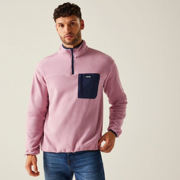 Regatta Mens Frankie Half Zip Fleece-LILAC - Borderland Muff