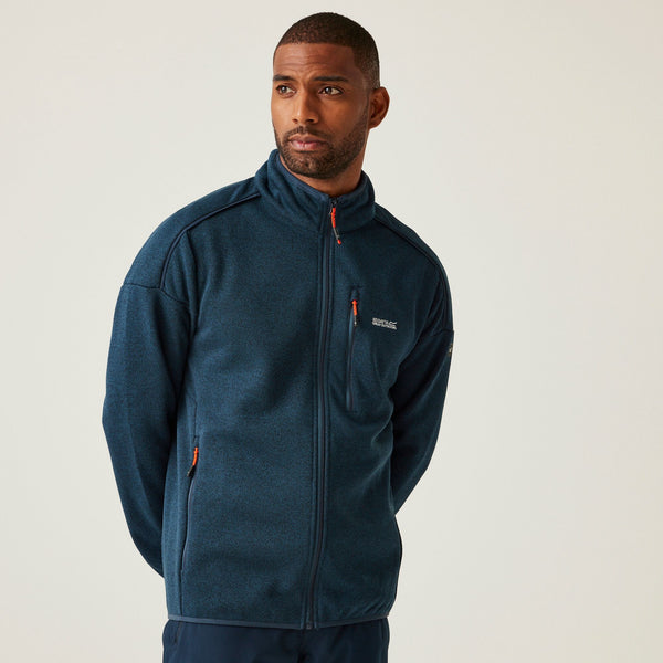 Regatta Mens Kames Full Zip Fleece-DENIM BLUE - Borderland Muff