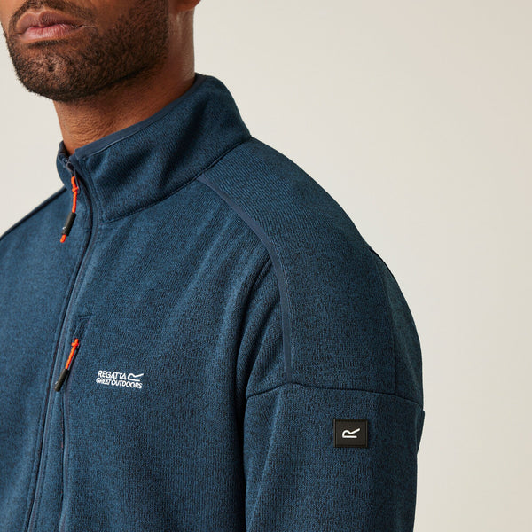 Regatta Mens Kames Full Zip Fleece-DENIM BLUE - Borderland Muff