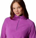 Columbia Ladies Glacial IV Lightweight Warm Half Zip Fleece-PURPLE - Borderland Muff