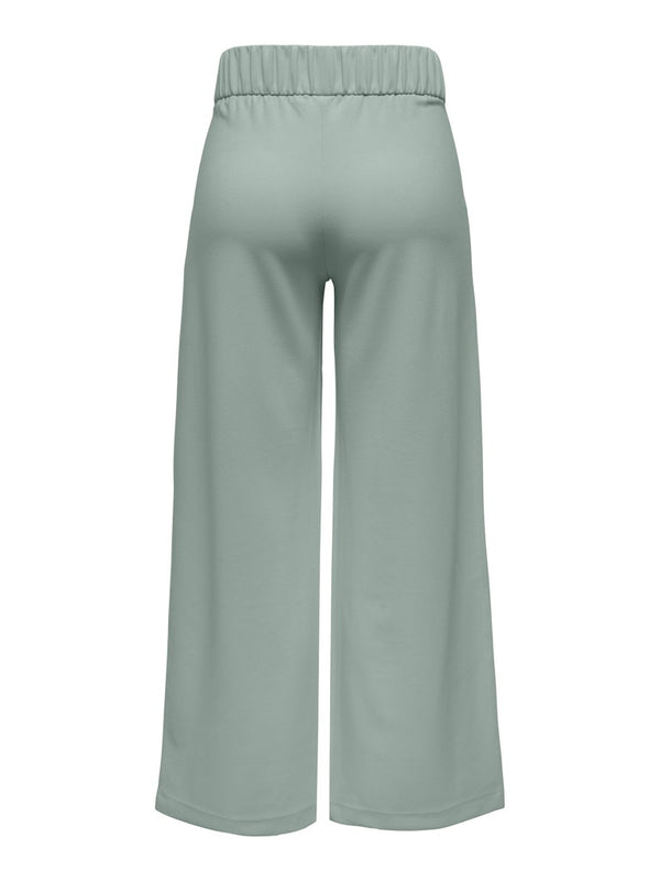 JDY Geggo Wide Fit Elasticated Trousers 30" Leg-GREEN - Borderland Muff