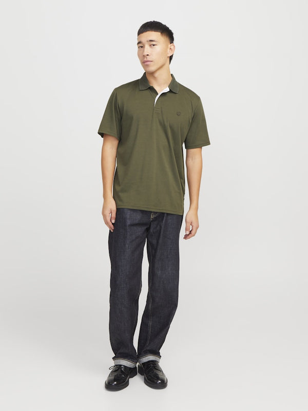 Jack & Jones Crodney Short Sleeved Polo-OLIVE - Borderland Muff