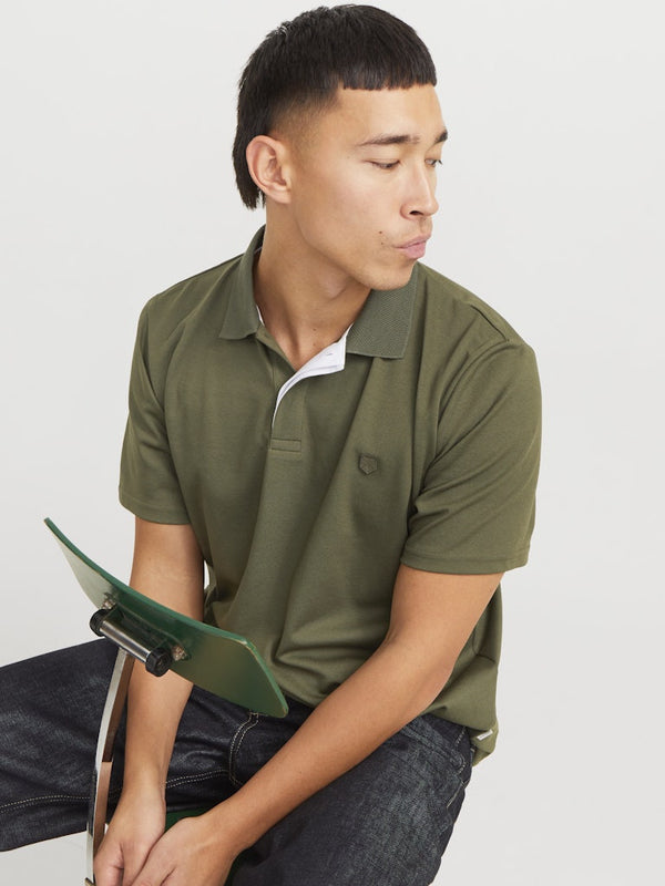 Jack & Jones Crodney Short Sleeved Polo-OLIVE - Borderland Muff