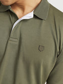 Jack & Jones Crodney Short Sleeved Polo-OLIVE - Borderland Muff