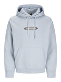 Jack & Jones Mens Pacer Relaxed Fit Casual Hoodie-BLUE - Borderland Muff