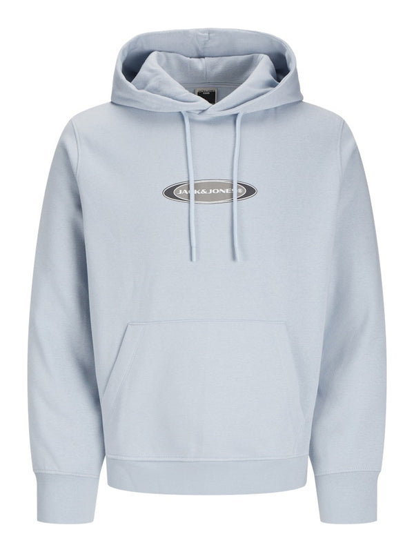 Jack & Jones Mens Pacer Relaxed Fit Casual Hoodie-BLUE - Borderland Muff
