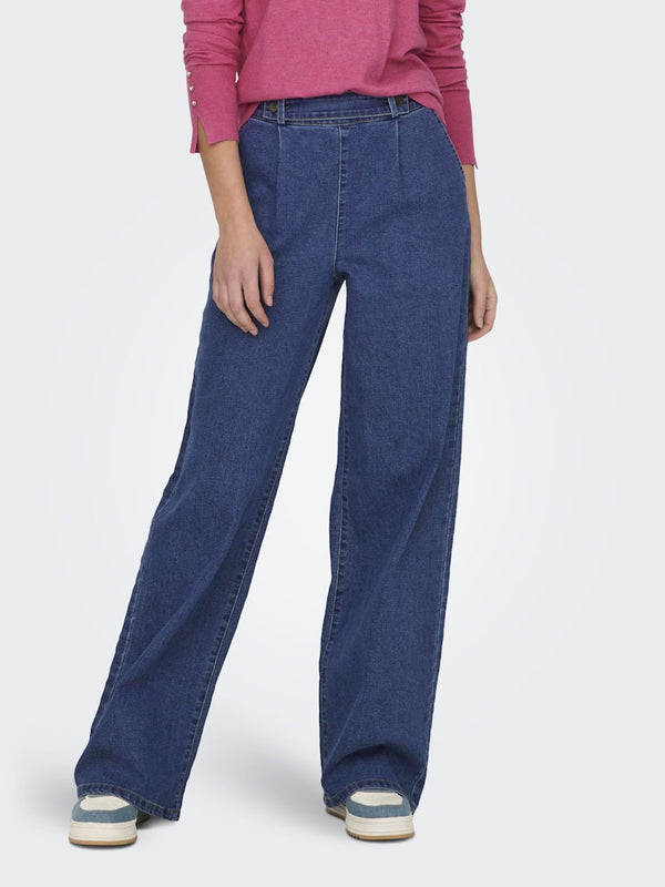 JDY Geggo High Waist Wide Fit Jeans 34" Leg - Borderland Muff