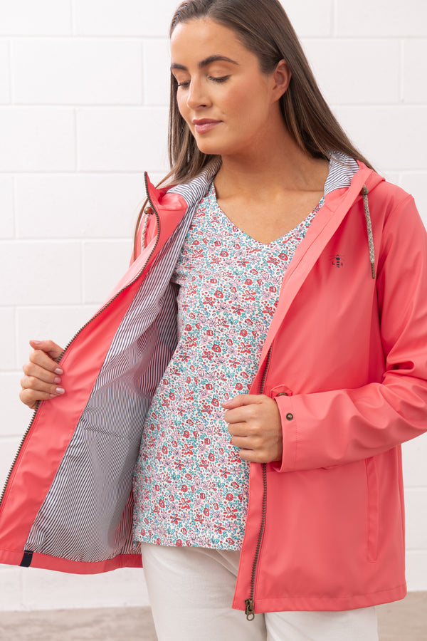 Lighthouse Ladies Lucy Waterproof Windproof Jacket-CORAL - Borderland Muff