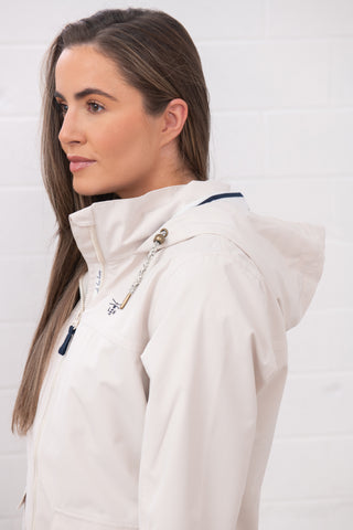 Lighthouse Ladies Short Beachcomber II Waterproof Breathable Jacket-CREAM - Borderland Muff