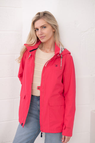 Lighthouse Ladies Short Beachcomber II Waterproof Breathable Jacket-RASPBERRY - Borderland Muff