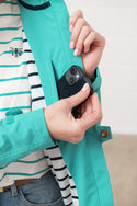 Lighthouse Ladies Short Beachcomber II Waterproof Breathable Jacket-SOFT TEAL - Borderland Muff