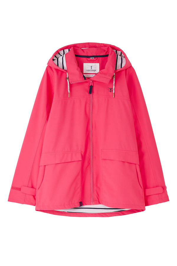 Lighthouse Ladies Short Beachcomber II Waterproof Breathable Jacket-RASPBERRY - Borderland Muff