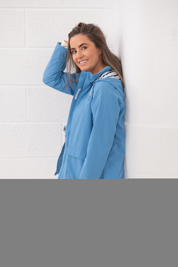 Lighthouse Ladies Short Beachcomber II Waterproof Breathable Jacket-MARINE BLUE - Borderland Muff