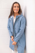 Lighthouse Ladies Pippa 3/4 Waterproof Breathable Jacket-SOFT DENIM - Borderland Muff