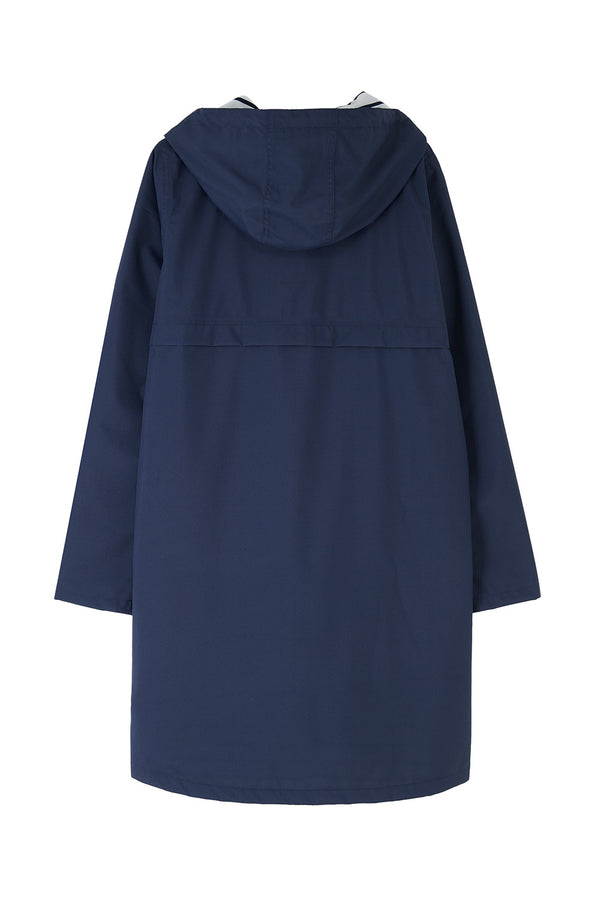 Lighthouse Ladies Long Beachcomber II Waterproof Breathable Jacket-NAVY - Borderland Muff