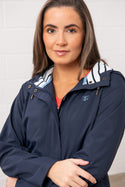 Lighthouse Ladies Long Beachcomber II Waterproof Breathable Jacket-NAVY - Borderland Muff