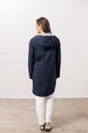 Lighthouse Ladies Long Beachcomber II Waterproof Breathable Jacket-NAVY - Borderland Muff