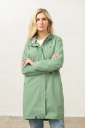 Lighthouse Ladies Long Beachcomber II Waterproof Breathable Jacket-SAGE - Borderland Muff