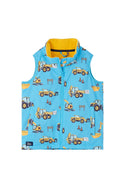 Lighthouse Boys Alex JCB Waterproof Digger Print Gilet - Borderland Muff