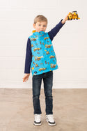 Lighthouse Boys Alex JCB Waterproof Digger Print Gilet - Borderland Muff
