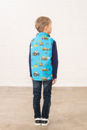 Lighthouse Boys Alex JCB Waterproof Digger Print Gilet - Borderland Muff