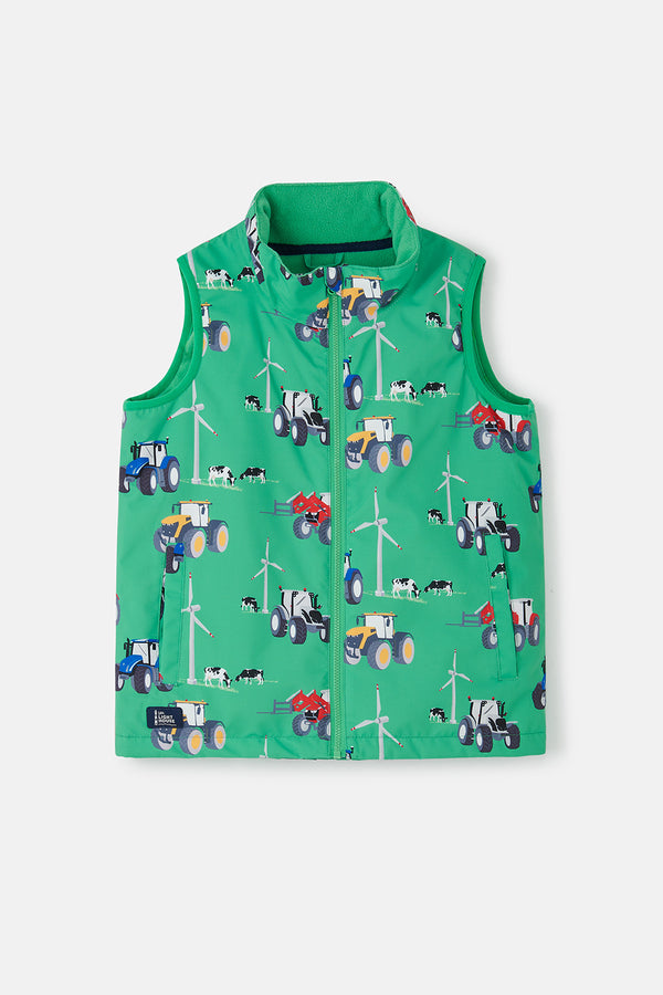 Lighthouse Boys Alex Waterproof Farm Print Gilet - Borderland Muff