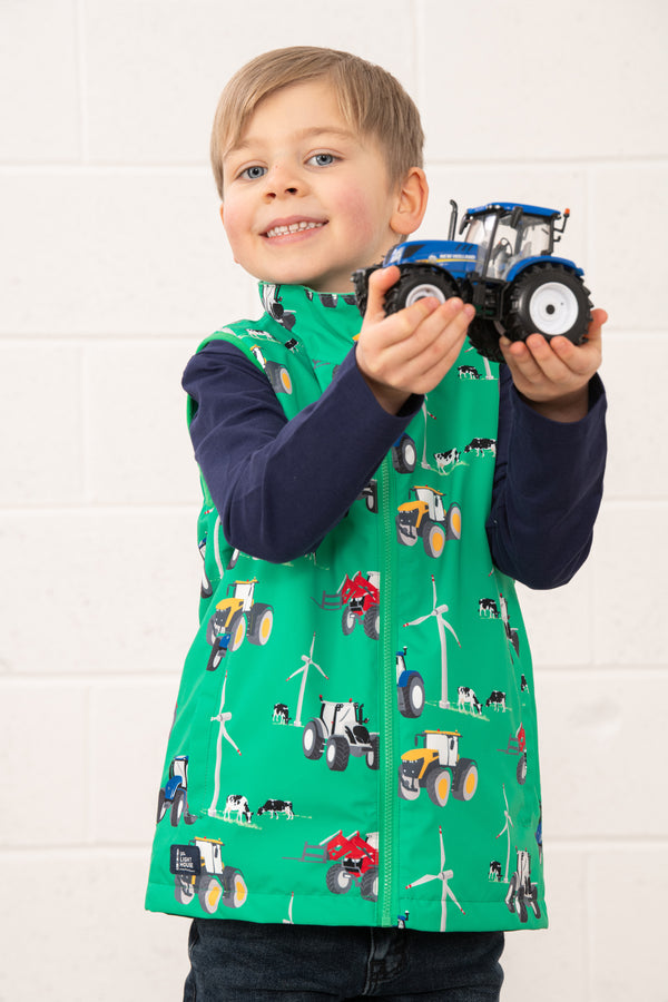 Lighthouse Boys Alex Waterproof Farm Print Gilet - Borderland Muff
