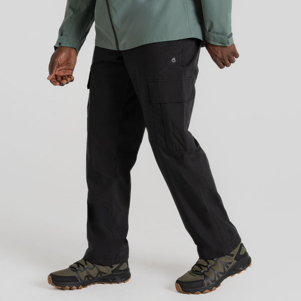 Craghoppers Mens Indus Waterproof Lightweight Cargo Trouser | Black - Borderland Muff