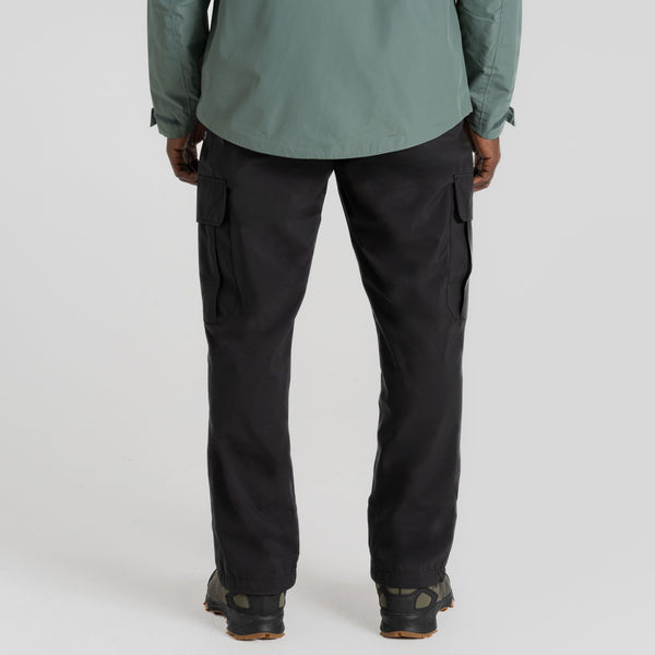 Craghoppers Mens Indus Waterproof Lightweight Cargo Trouser | Black - Borderland Muff