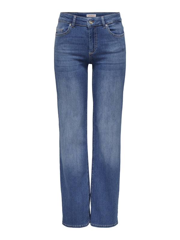 ONLY Blush Ladies Mid Waist Straight Fit Denim Jeans - Borderland Muff