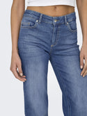 ONLY Blush Ladies Mid Waist Straight Fit Denim Jeans - Borderland Muff