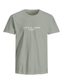 Jack & Jones Mens Blaharris Short Sleeve 100% Cotton Tee - Borderland Muff