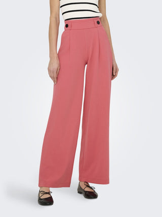 JDY Geggo Wide Leg Elasticated Waist Trousers 32" leg-ROSE - Borderland Muff