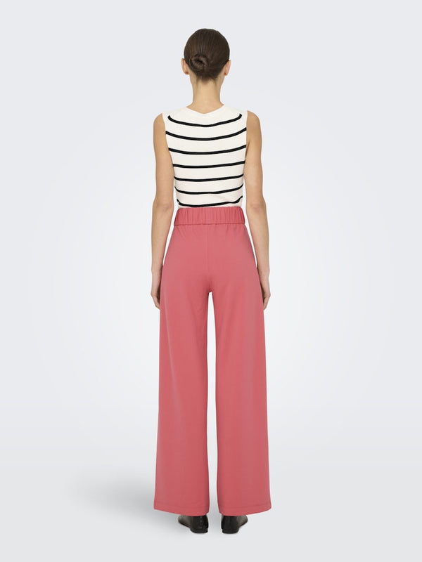 JDY Geggo Wide Leg Elasticated Waist Trousers 32" leg-ROSE - Borderland Muff