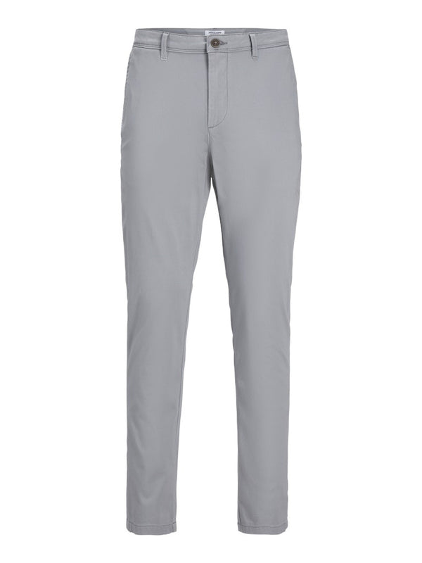 Jack & Jones Mens Marco Bowie Slim Fit Smart Casual Chino Trouser - Ultimate Grey - Borderland Muff